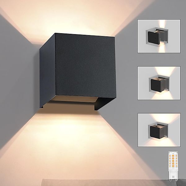 ZMH LED Wandleuchte Aussen Wandlampe: Außenwandleuchte günstig online kaufen