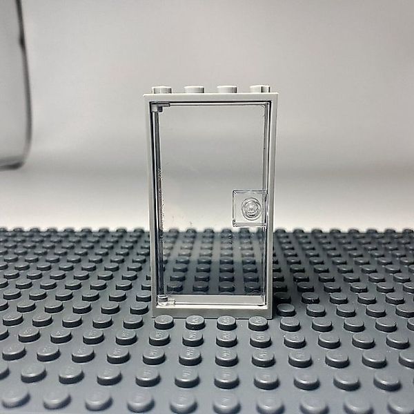 Spielbausteine LEGO® Tür 1x4x6 Transparente Tür + grauer Rahmen - NEU - 5x, günstig online kaufen