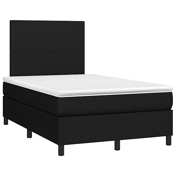 vidaXL Boxspringbett mit Matratze & LED Schwarz 120x190 cm Stoff 3270185 günstig online kaufen