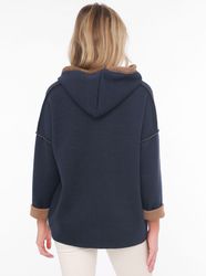 Zwillingsherz Hoodie ""Positive Mind"" Kapuze, 3/4 Arm, tonaler Schriftzug günstig online kaufen