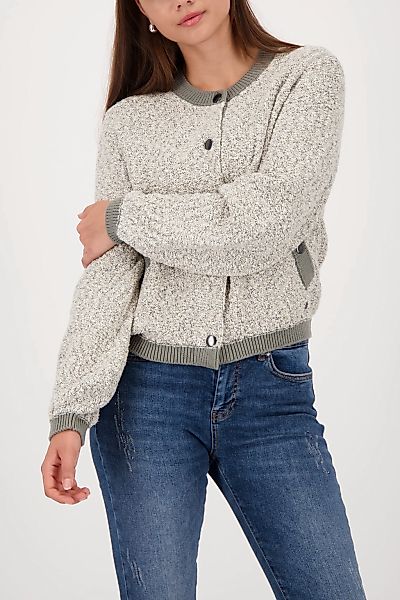 Monari Strickjacke "Jacke Strickjacke Tweed" Regular fit mit Rundhalsaussch günstig online kaufen