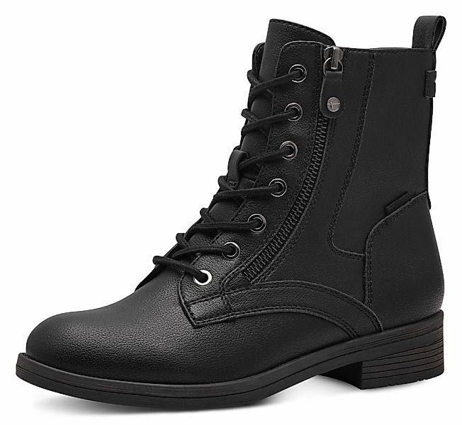 Tamaris Schnürboots "SHAE", Blockabsatz, Schnürboots Stiefelette mit Zierre günstig online kaufen