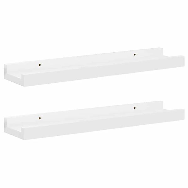 vidaXL Wandregale 2 Stk Hochglanz-Weiß 40x9x3 cm 326648 günstig online kaufen