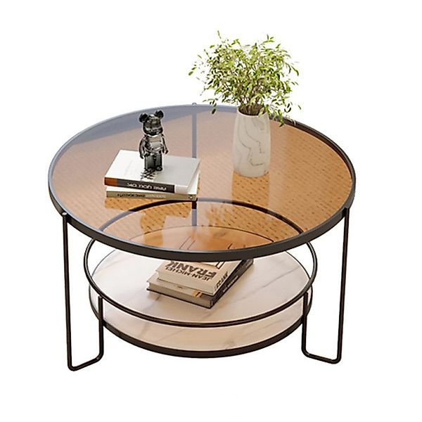 NUODWELL Couchtisch Couchtisch Rund, Wohnzimmertisch Moderner günstig online kaufen