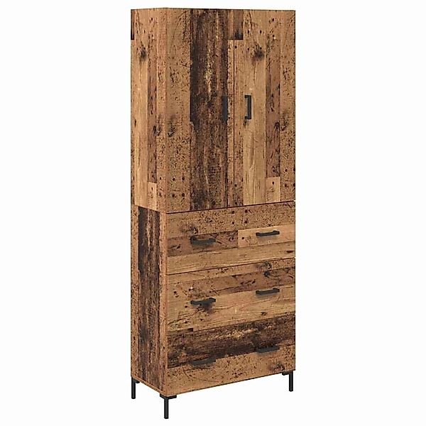 vidaXL Highboard Wandmontiert Altholz 69,5 x 34 x 180 cm Holzwerkstoff 3415 günstig online kaufen