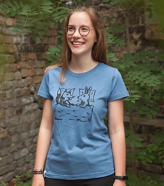 Fuchs & Hase - Frauen T-shirt - Fair Gehandelt Aus Baumwolle Bio - Slub günstig online kaufen
