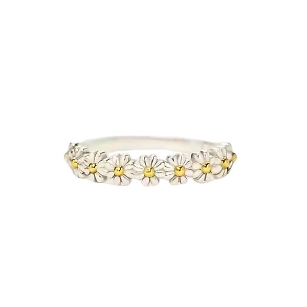 Runde Perlé Fingerring Happy Daisy, Verstellbarer günstig online kaufen