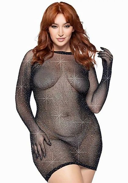 Leg Avenue Minikleid Netz-Kleid mit integrierten Handschuhen Queensize - sc günstig online kaufen