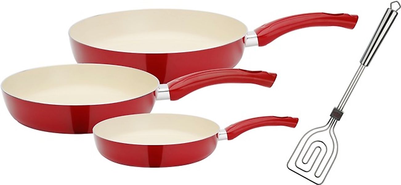 GSW Pfannen-Set »CERAMICA beige« Aluminium Set, 1x Bratpfanne Ø 20 cm, 1x B günstig online kaufen