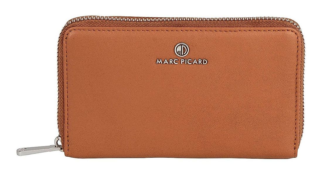 Marc Picard Geldbörse Zip Wallet, aus echtem Lammleder mit RFID-Blocker Sch günstig online kaufen