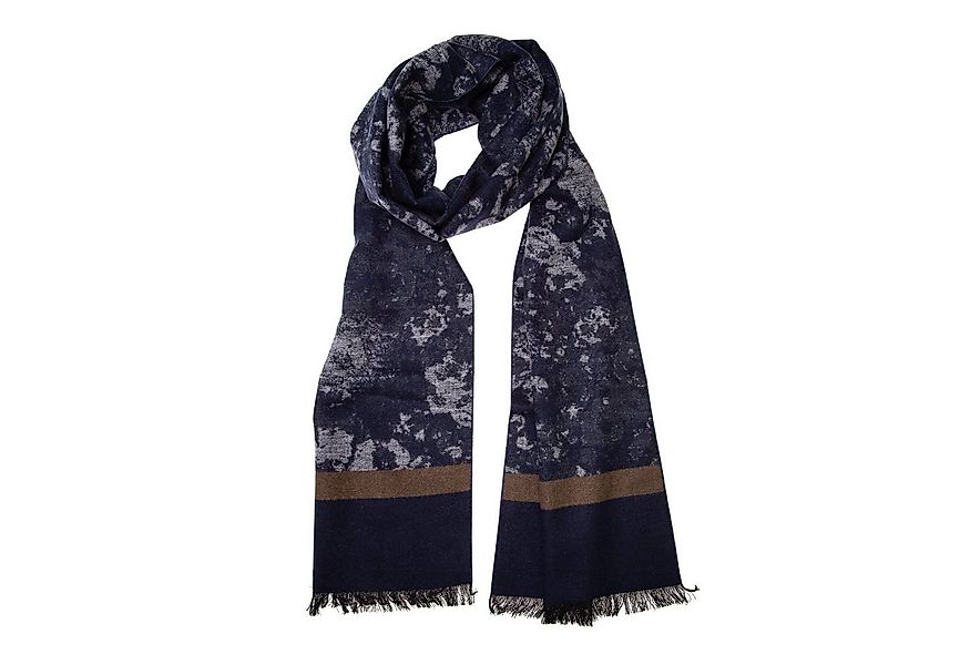 TINITEX Seidenschal Winterschal Seidenflanell Batik dunkelblau günstig online kaufen