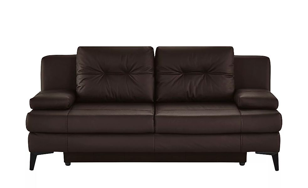 Ledersofa - braun - 202 cm - 92 cm - 100 cm - Polstermöbel > Sofas > 2-Sitz günstig online kaufen