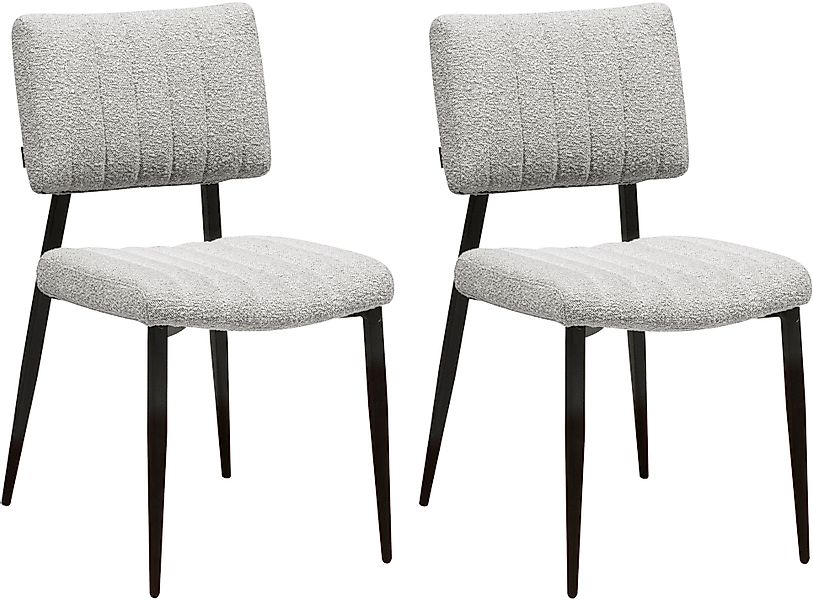 OMG Design Esszimmerstuhl "Dirk", (Set), 2 St., Stoff, moderner Boucle Bezu günstig online kaufen