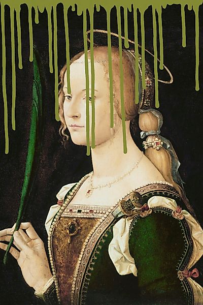 queence Acrylglasbild "Frau mit Farbklecks" Bilder von Frauen  Formen  Frau günstig online kaufen