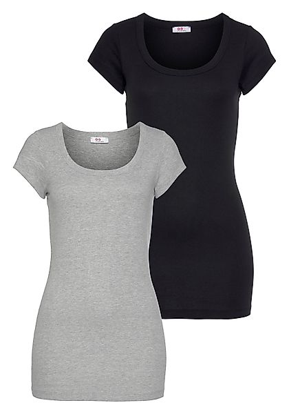 Flashlights T-Shirt (Packung, 2er-Pack) figurbetonter Schnitt, günstig online kaufen