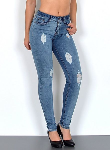 ESRA Skinny-fit-Jeans S600 Damen Skinny Fit Jeans Hose High Waist bis Überg günstig online kaufen