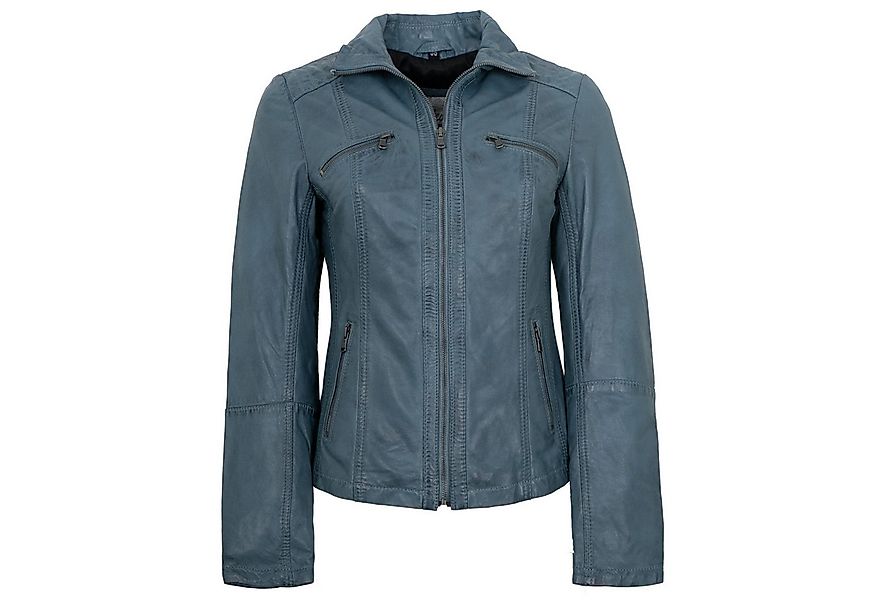 7eleven Lederjacke Vinca 7eleven - Damen Lederjacke Lammnappa hellblau günstig online kaufen