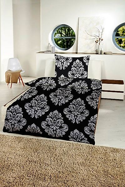Gold-Line Bettwäsche "Gold-Line Bed - Große silberne Ornamente" 2 Stk. tlg. günstig online kaufen