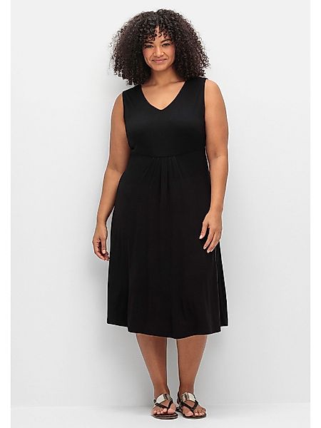 Sheego Jerseykleid Große Größen mit Raffung günstig online kaufen