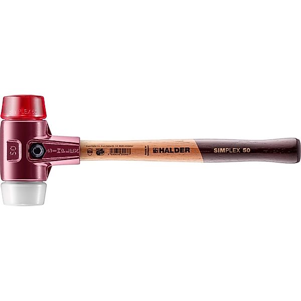 Halder Simplex Schonhammer Ø 50 mm Plastik Rot   Superplastik mit Tempergus günstig online kaufen