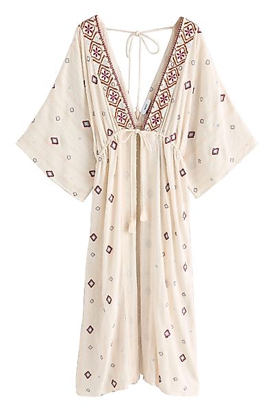 Next Strandkleid Kimono in Maxilänge mit günstig online kaufen