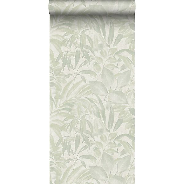 Sanders & Sanders Tapete Blätter Graugrün 53 cm x 10 m günstig online kaufen