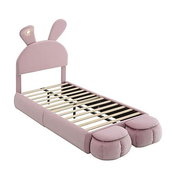 Gotagee Polsterbett Einzelbett 90x200cm Kinderbett Samt Gästebett Stauraumb günstig online kaufen