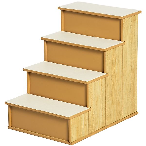 PawHut Haustiertreppe 4-stufig mit rutschfester Matte günstig online kaufen
