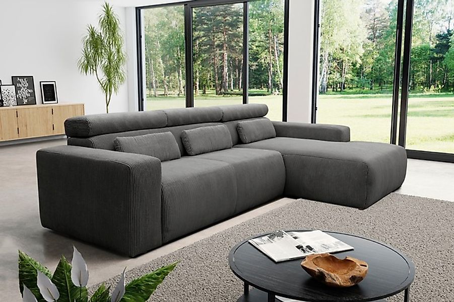 DOMO collection Ecksofa »Brandon B/T/H: 289/177/80 cm, whlw. mit Sitztiefen günstig online kaufen