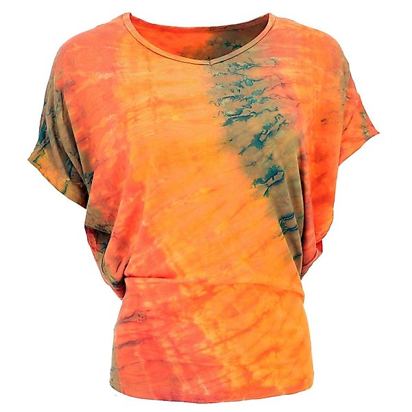 Guru-Shop T-Shirt Batikshirt mit Fledermausärmeln, lockeres.. günstig online kaufen