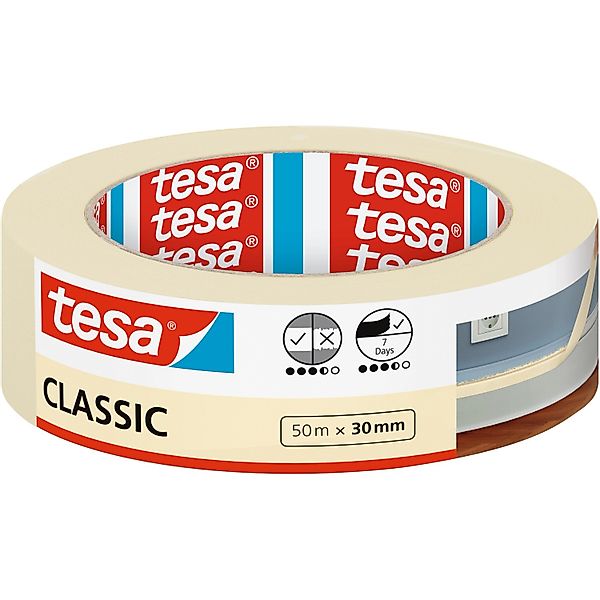 Tesa Malerband Classic 50 m : 30 mm günstig online kaufen