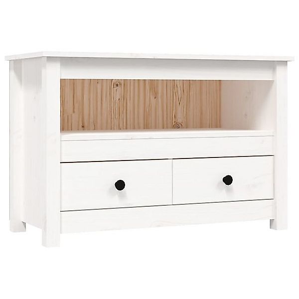 furnicato TV-Schrank Weiß 79x35x52 cm Massivholz Kiefer (1-St) günstig online kaufen