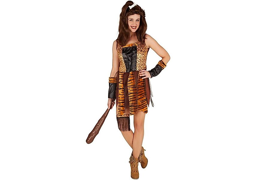 dressforfun Kostüm Frauenkostüm Steinzeit-Jägerin, Attraktives, kurzes Klei günstig online kaufen