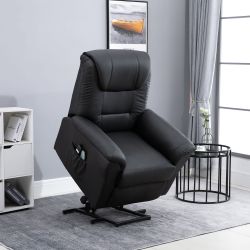 HOMCOM Massagesessel mit Aufstehhilfe, Liegefunktion, Heizfunktion günstig online kaufen