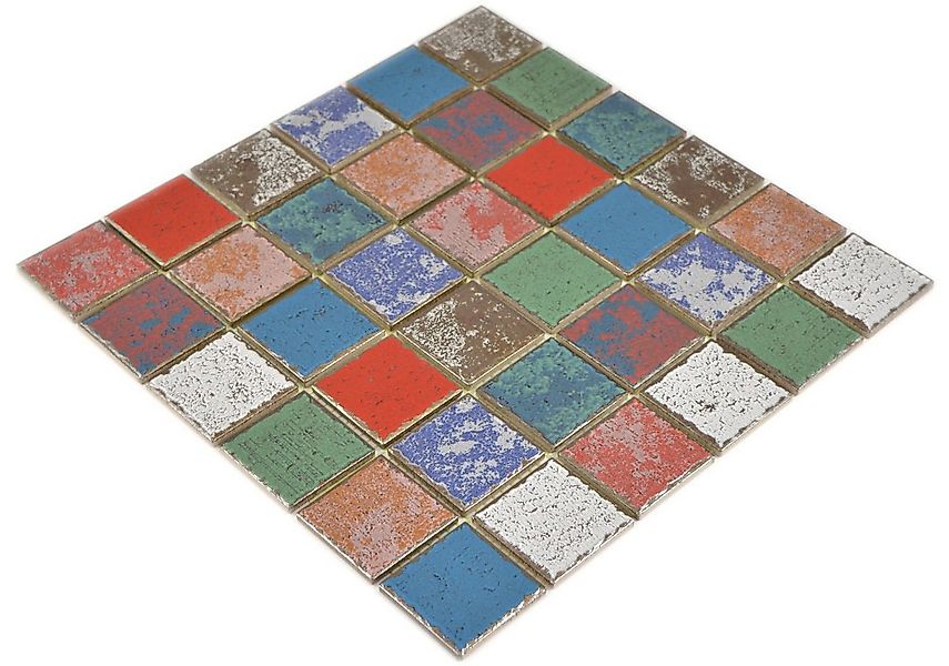 Mosani Mosaikfliesen Keramik Mosaik Fliese bunt Vintage Retro used look günstig online kaufen