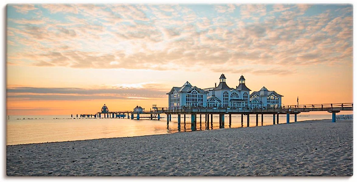 Artland Wandbild »Seebrücke Sellin bei Sonnenaufgang« Strand 1 Stk. tlg. al günstig online kaufen