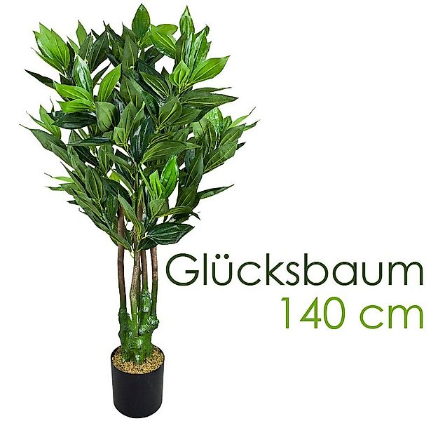 Kunstbaum Kunstpflanze Kunstbaum Künstliche Pflanze mit Echtholz 140 cm Dek günstig online kaufen