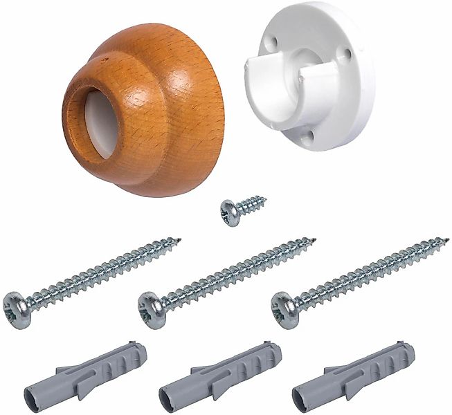 Liedeco Wandträger "Thüringen" für Gardinenstangen Ø 28 mm günstig online kaufen