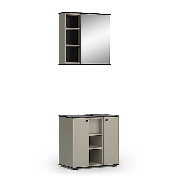 Vicco Badmöbel-Set Joli Greige 2 Teile günstig online kaufen