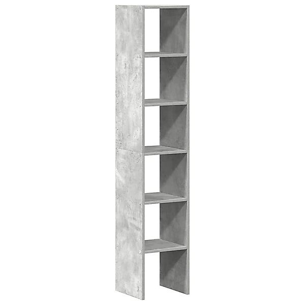 vidaXL Fächerschrank Bücherregale 2Stk. Stapelbar Betongrau günstig online kaufen