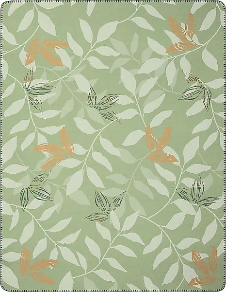 Biederlack Wohndecke »Wohndecke Greenery«, im floralen Design günstig online kaufen
