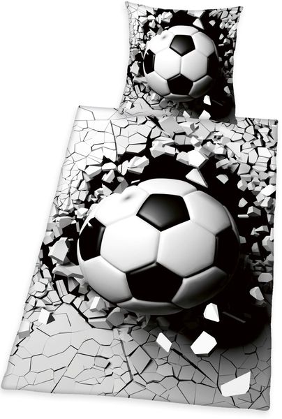Herding Young Collection Bettwäsche "Fussball 3D" 2 Stk. tlg. günstig online kaufen
