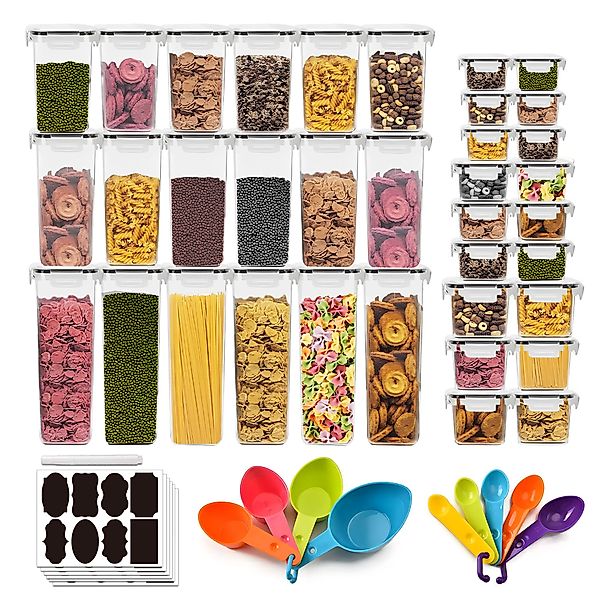 DAKYAM Aufbewahrungsbox 36-teiliges Vorratsdosen-Set aus Kunststoff günstig online kaufen