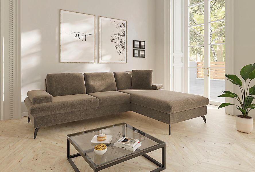 sit&more Ecksofa "Morris Jubi L-Form, B: 247 cm" mit Armteilfunktion & 1 Zi günstig online kaufen