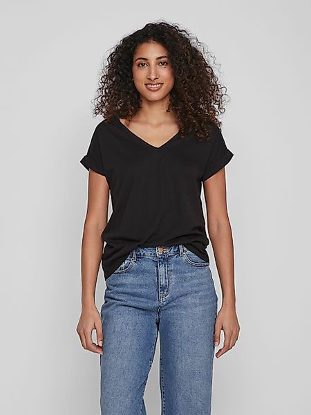 Vila V-Shirt VIDREAMERS NEW V-NECK T-SHIRT günstig online kaufen
