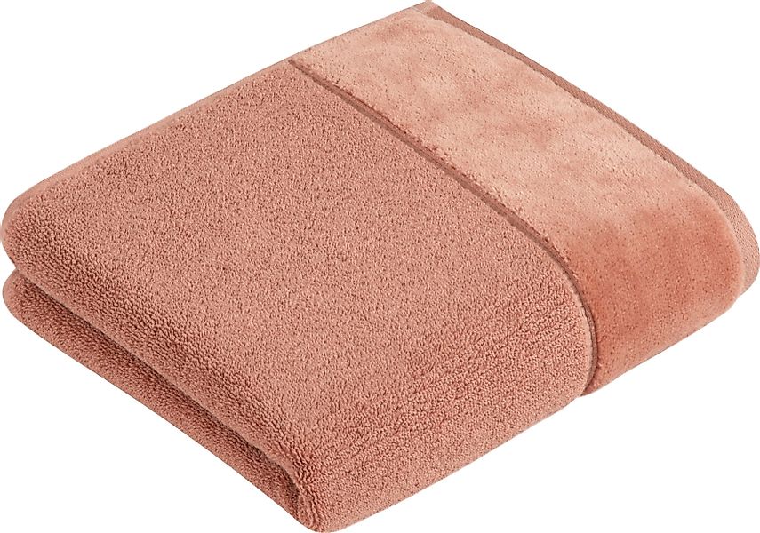 Vossen Handtuch "Pure" Baumwolle & VEGAN, mit eleganter Veloursbordüre günstig online kaufen
