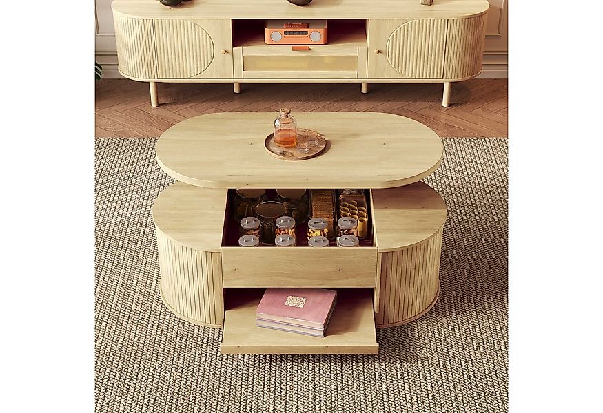 BlingBin Couchtisch (1-St., Höhenverstellbarer Couchtisch mit Ausziehbarer günstig online kaufen