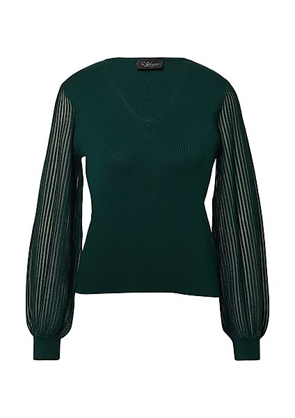 s.Oliver Longpullover Strickpullover Feinstrick-Pullover aus Viskosemix günstig online kaufen