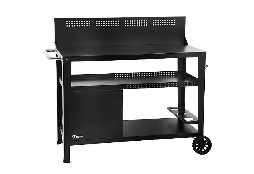 BBQ-Toro Servierwagen Grillwagen 125 x 57 x 104 cm, Schwarz, Grilltisch mit günstig online kaufen