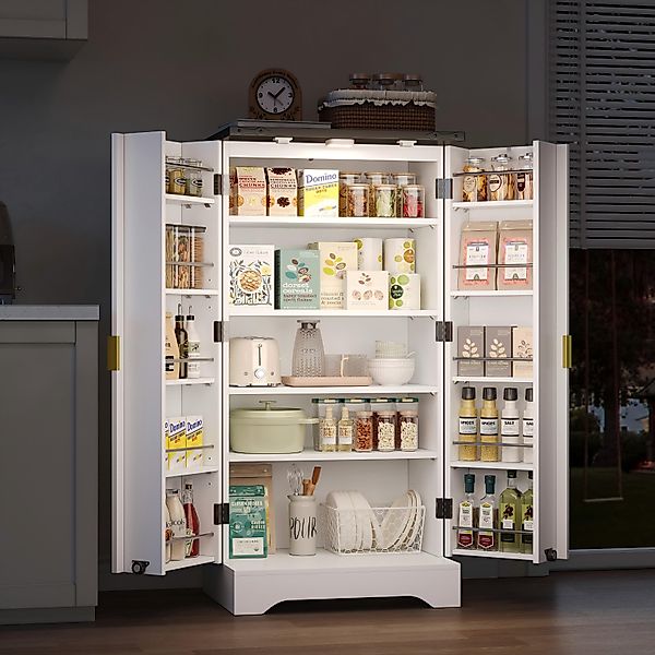 OKWISH Sideboard Modernes Küchenschrank (mit LED-Sensorlicht günstig online kaufen